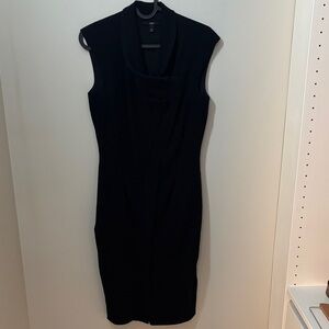 Hugo Boss Midi black Dress Diantha Black Cowl Neck Size 2